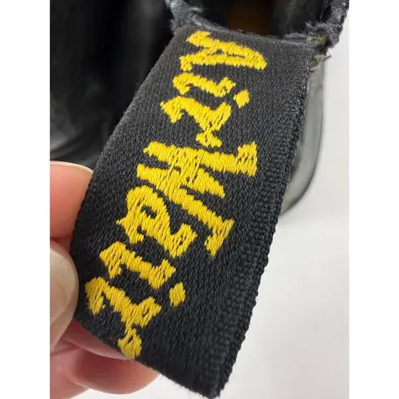 Dr. Martens Black Leather 8 Eye Boots Men’s Size 12 Broken In Grunge Streetwear - Picture 8 of 11